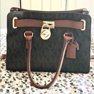Michael Kors Hamilton MK logo satchel purse